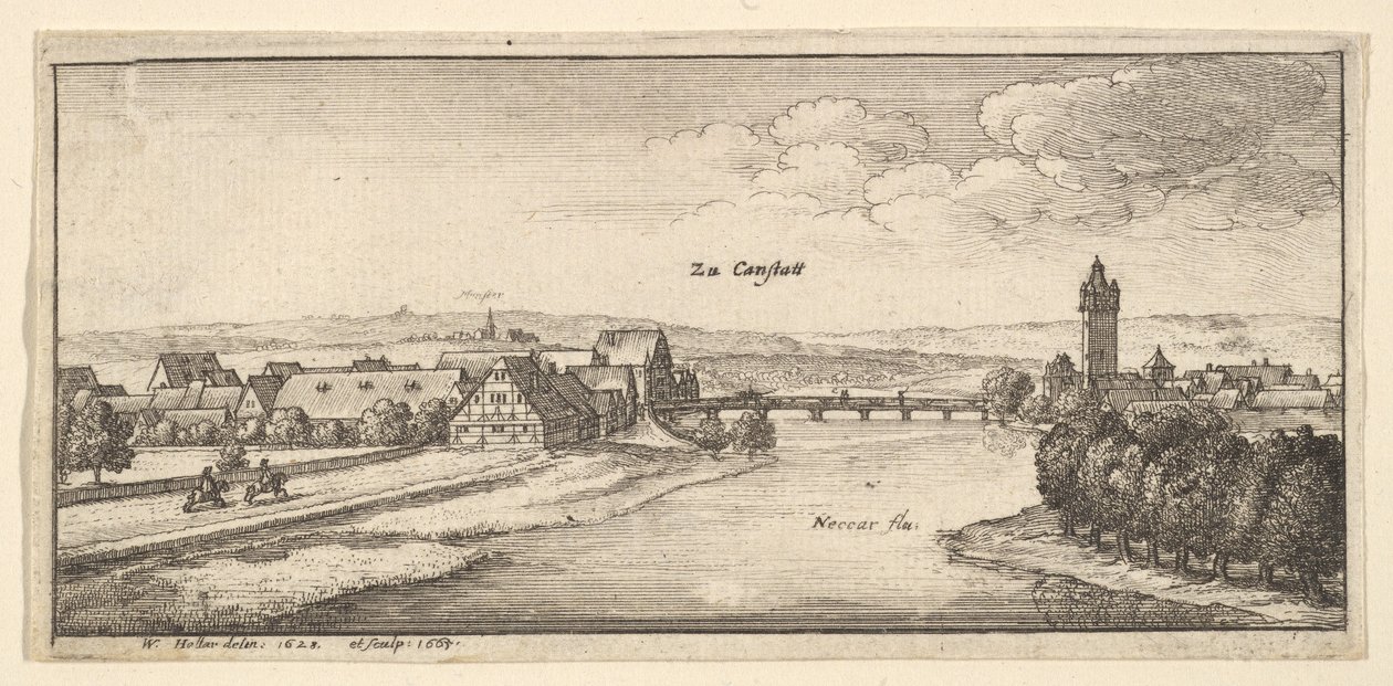 Cannstadt, 1665. av Wenceslaus Hollar