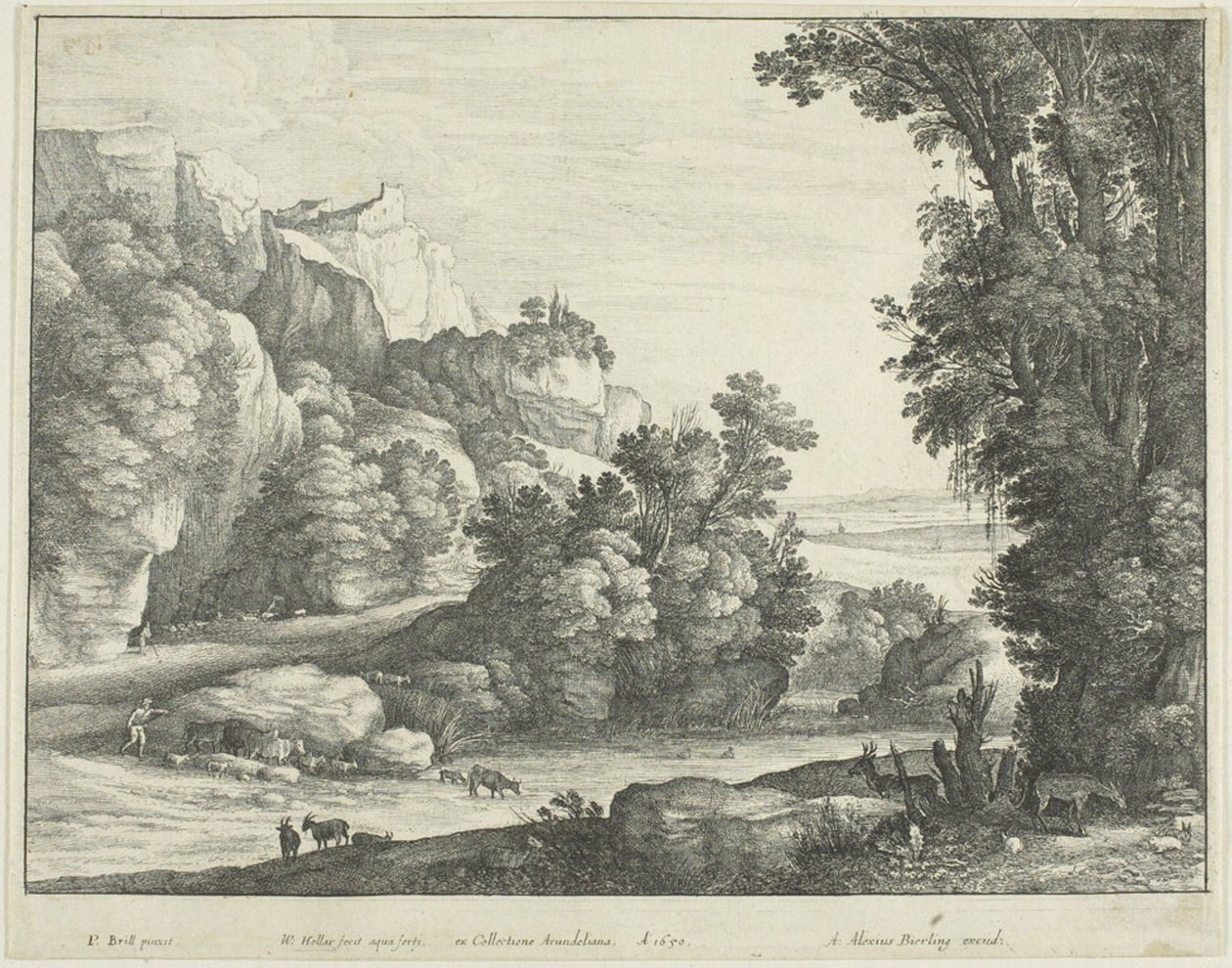 Dricka boskap av Wenceslaus Hollar