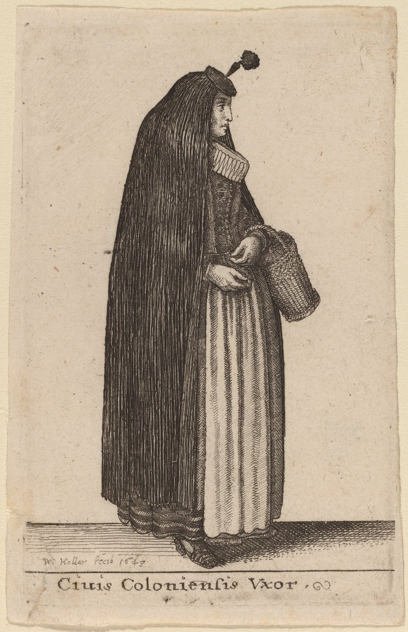 Koloniernas fru av Wenceslaus Hollar
