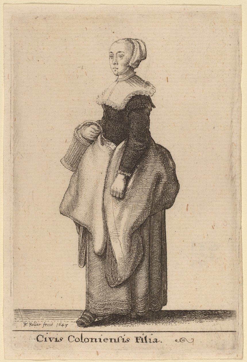 Dotter till en medborgare i Köln av Wenceslaus Hollar