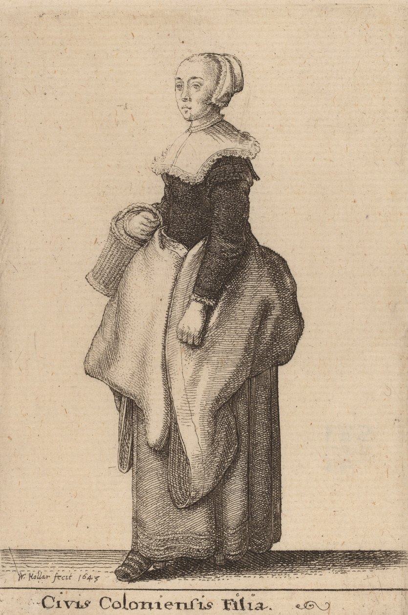 Medborgardotter i Köln, 1643. av Wenceslaus Hollar