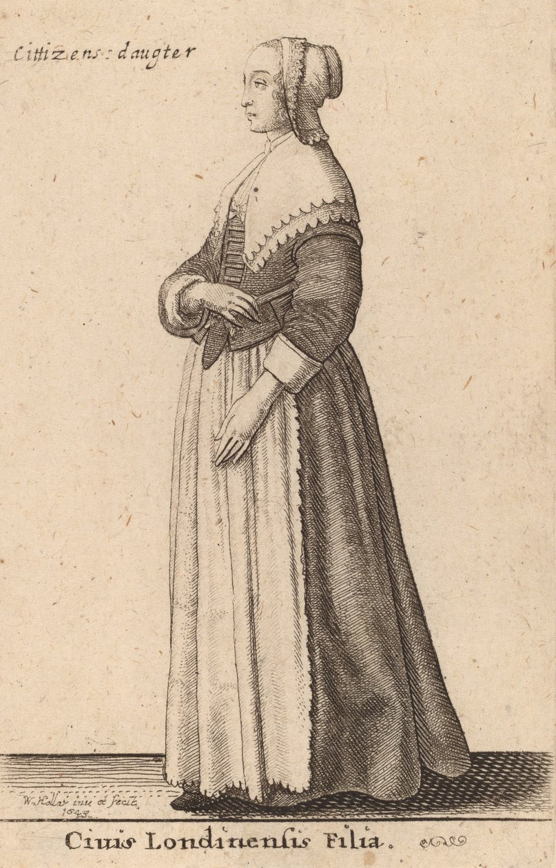 Citizen Daughter of London, 1643. av Wenceslaus Hollar