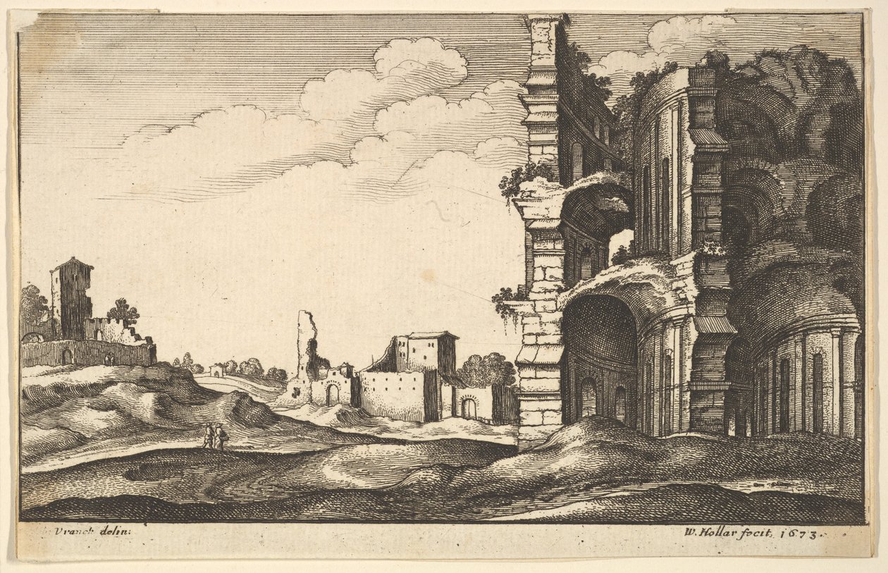 Klassiska ruiner, 1673. av Wenceslaus Hollar