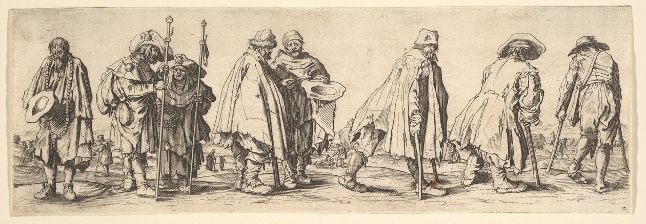 Åtta tiggare, 1630. av Wenceslaus Hollar
