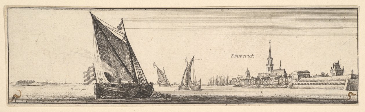Emmerich, 1642-44. av Wenceslaus Hollar