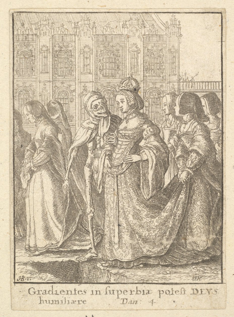 Kejsarinna, från Dödsdansen, 1651. av Wenceslaus Hollar