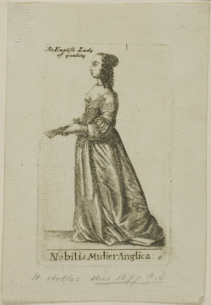 Engelsk adelsdam av Wenceslaus Hollar