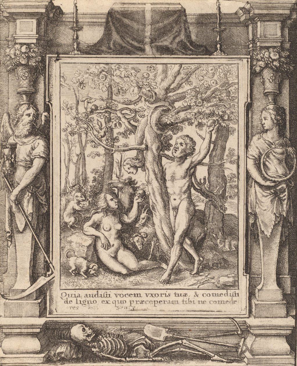 Edens trädgård, 1651. av Wenceslaus Hollar