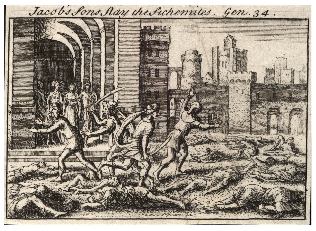 Jakobs söner dräpte shekemiterna. Tillstånd 2 av Wenceslaus Hollar