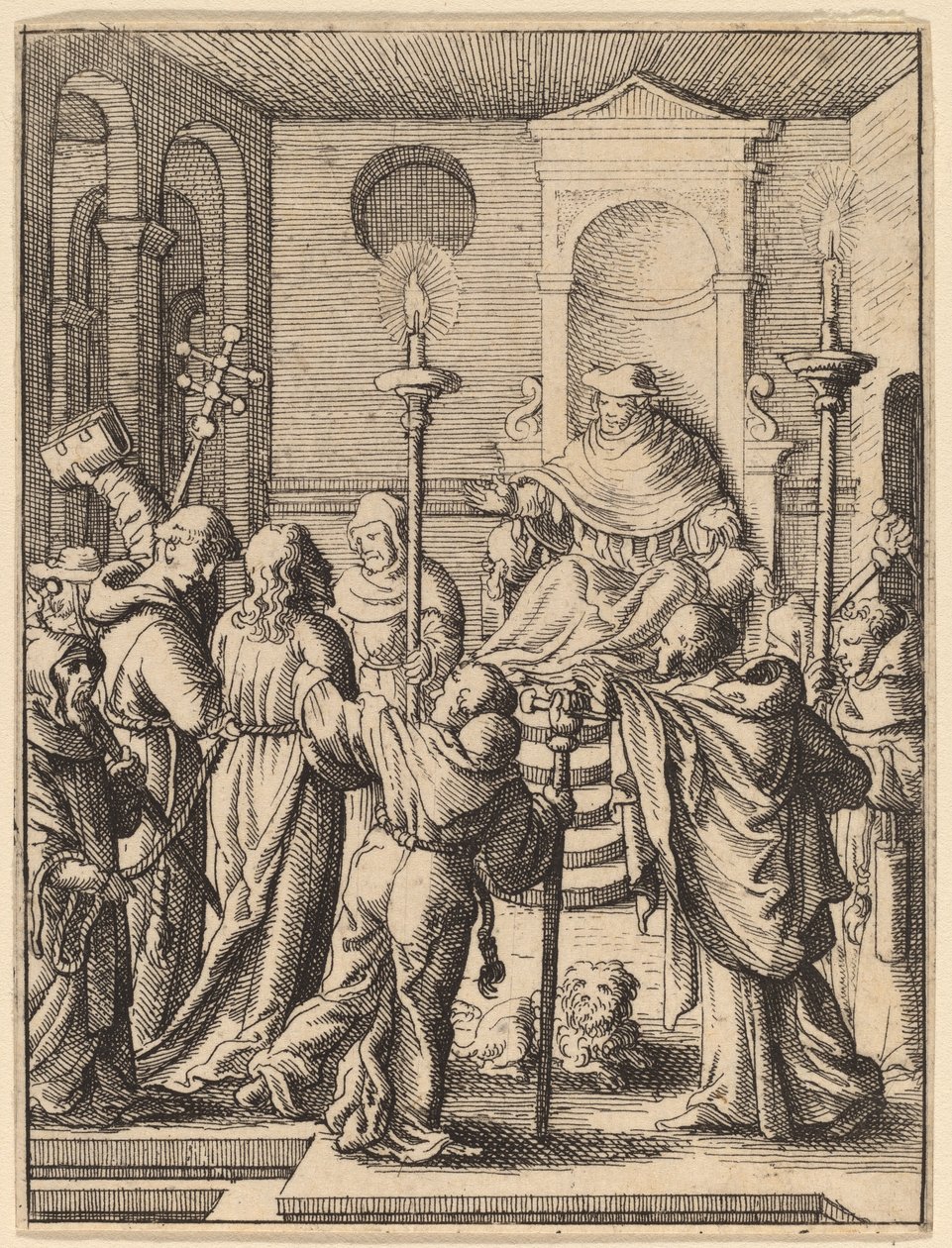 Jesus före Annas av Wenceslaus Hollar