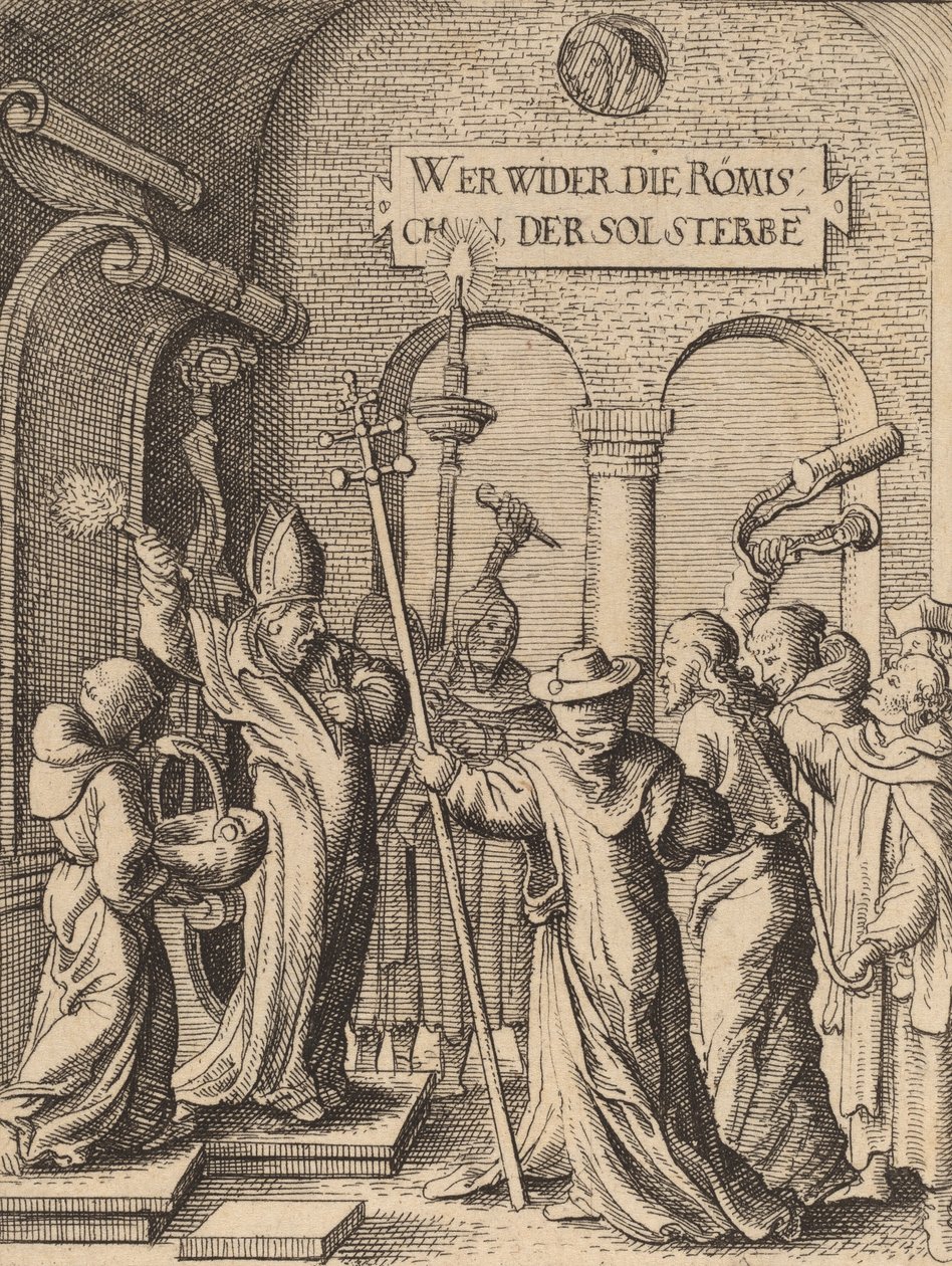 Jesus inför Kaifas. av Wenceslaus Hollar