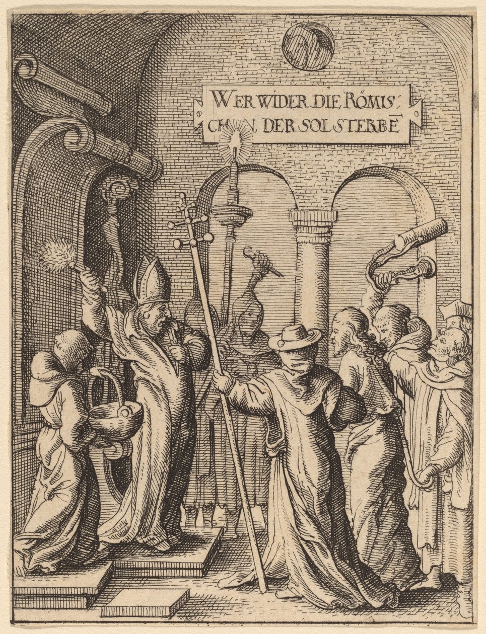 Jesus inför Kaifas av Wenceslaus Hollar