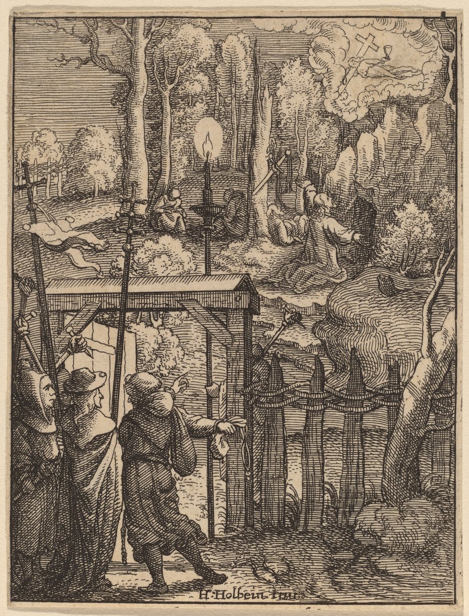 Jesus på Oljeberget av Wenceslaus Hollar