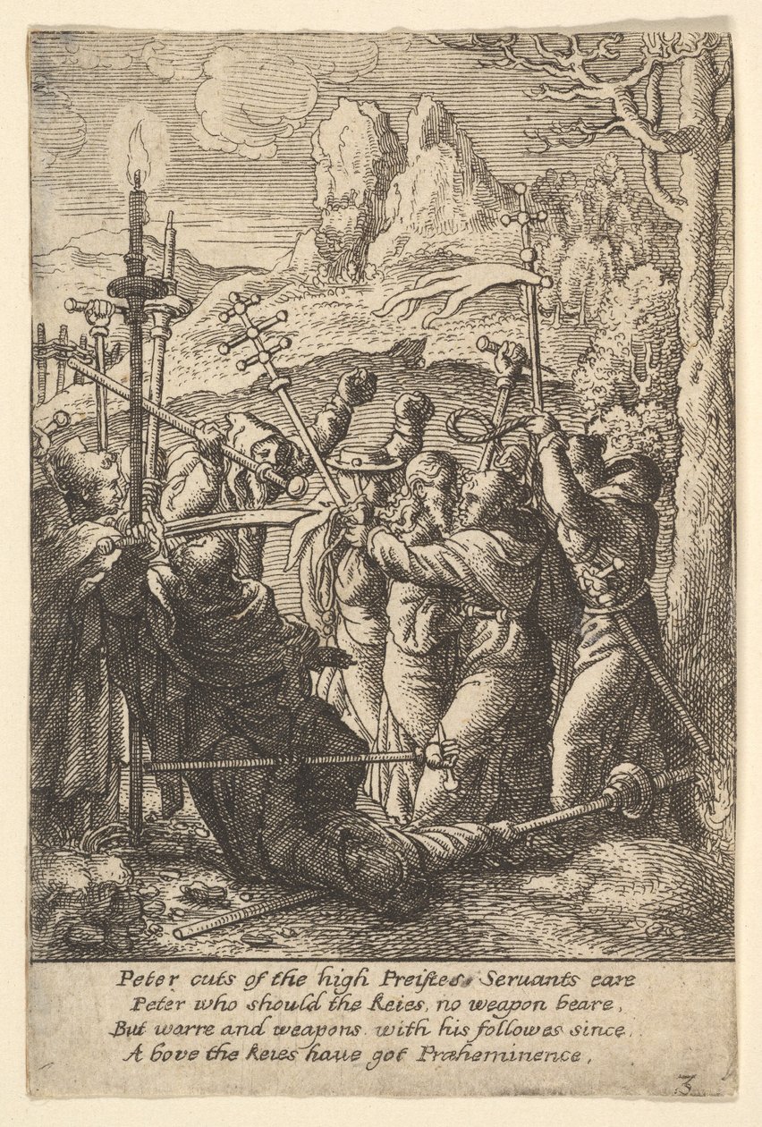 Jesus tagen, 1625-77. av Wenceslaus Hollar