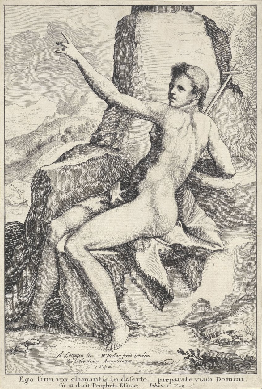 Johannes Döparen i öknen av Wenceslaus Hollar