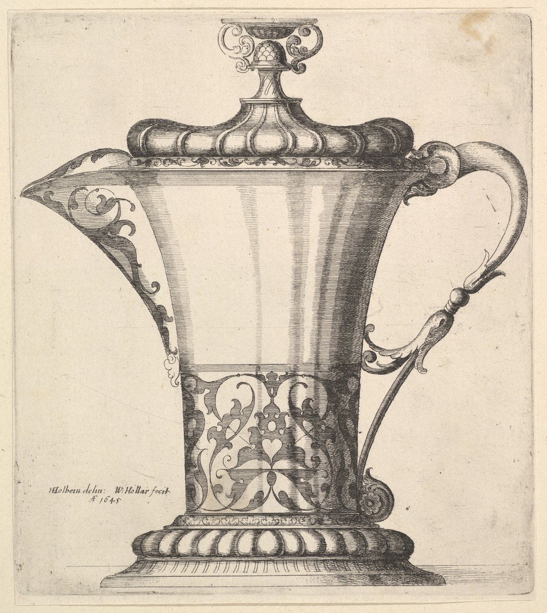 Kanna med bred pip, 1645. av Wenceslaus Hollar