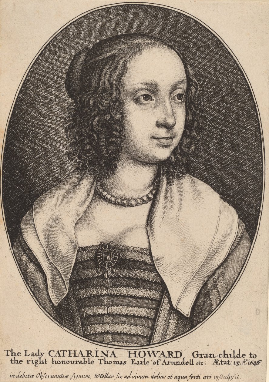 Lady Catherine Howard. av Wenceslaus Hollar