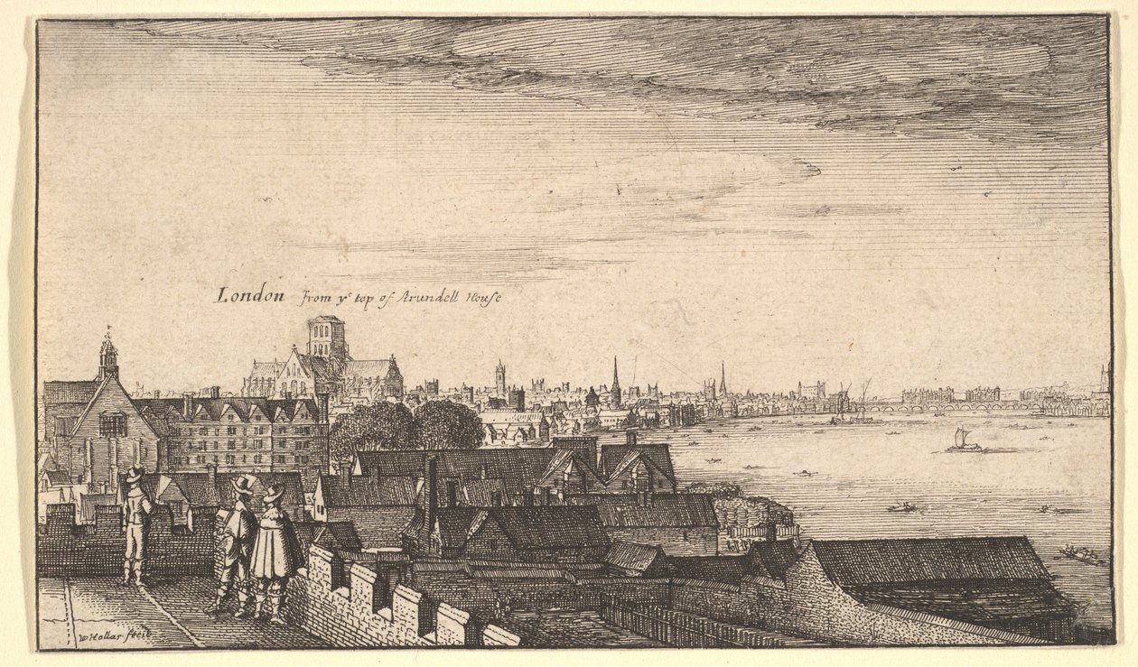 London från Arundel House, 1643. av Wenceslaus Hollar