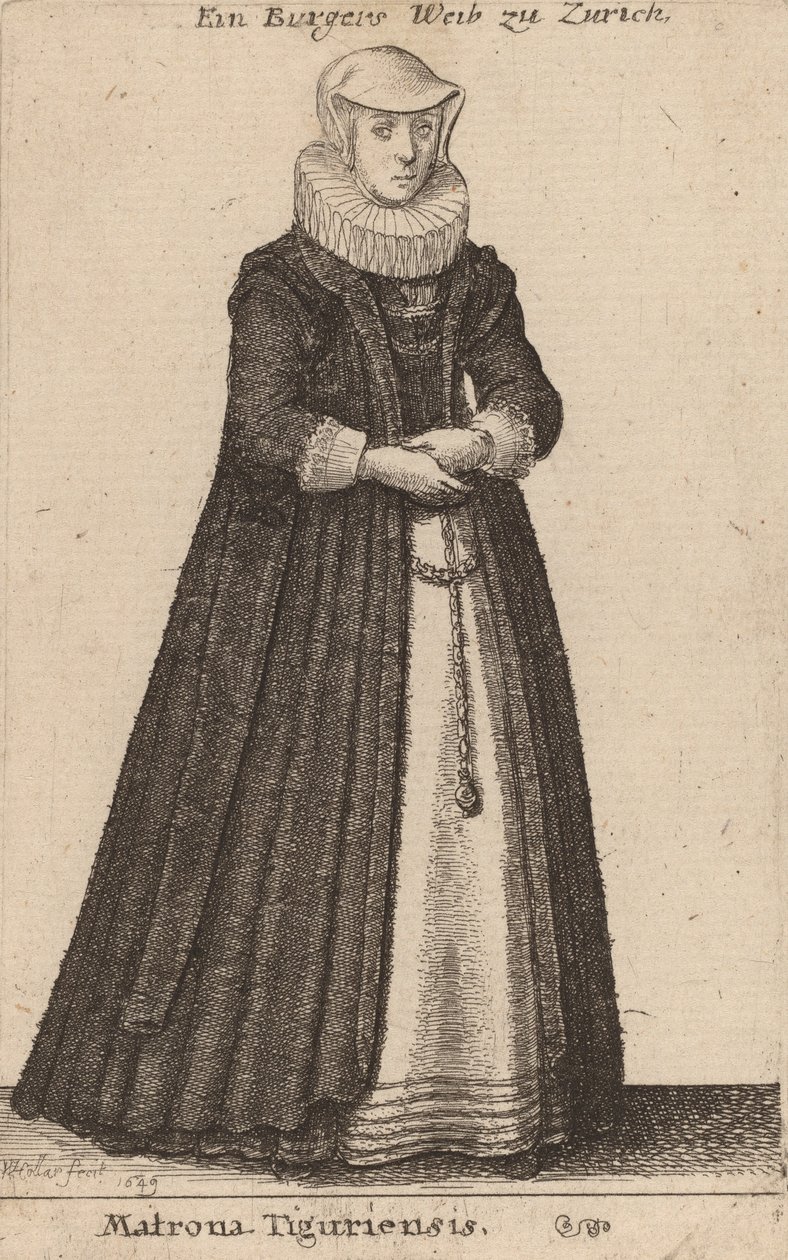 Matrona Tiguriensis, 1649. av Wenceslaus Hollar