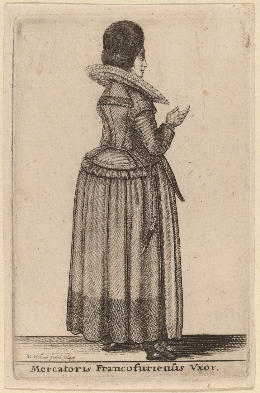 Hustru till Frankfurts köpman av Wenceslaus Hollar