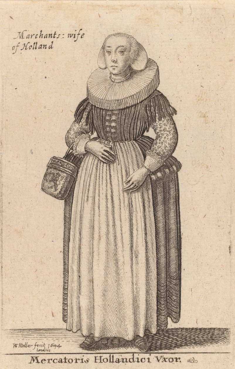 Holländsk köpmans hustru, 1644. av Wenceslaus Hollar