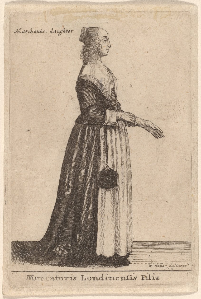 Dotter till en köpman i London av Wenceslaus Hollar