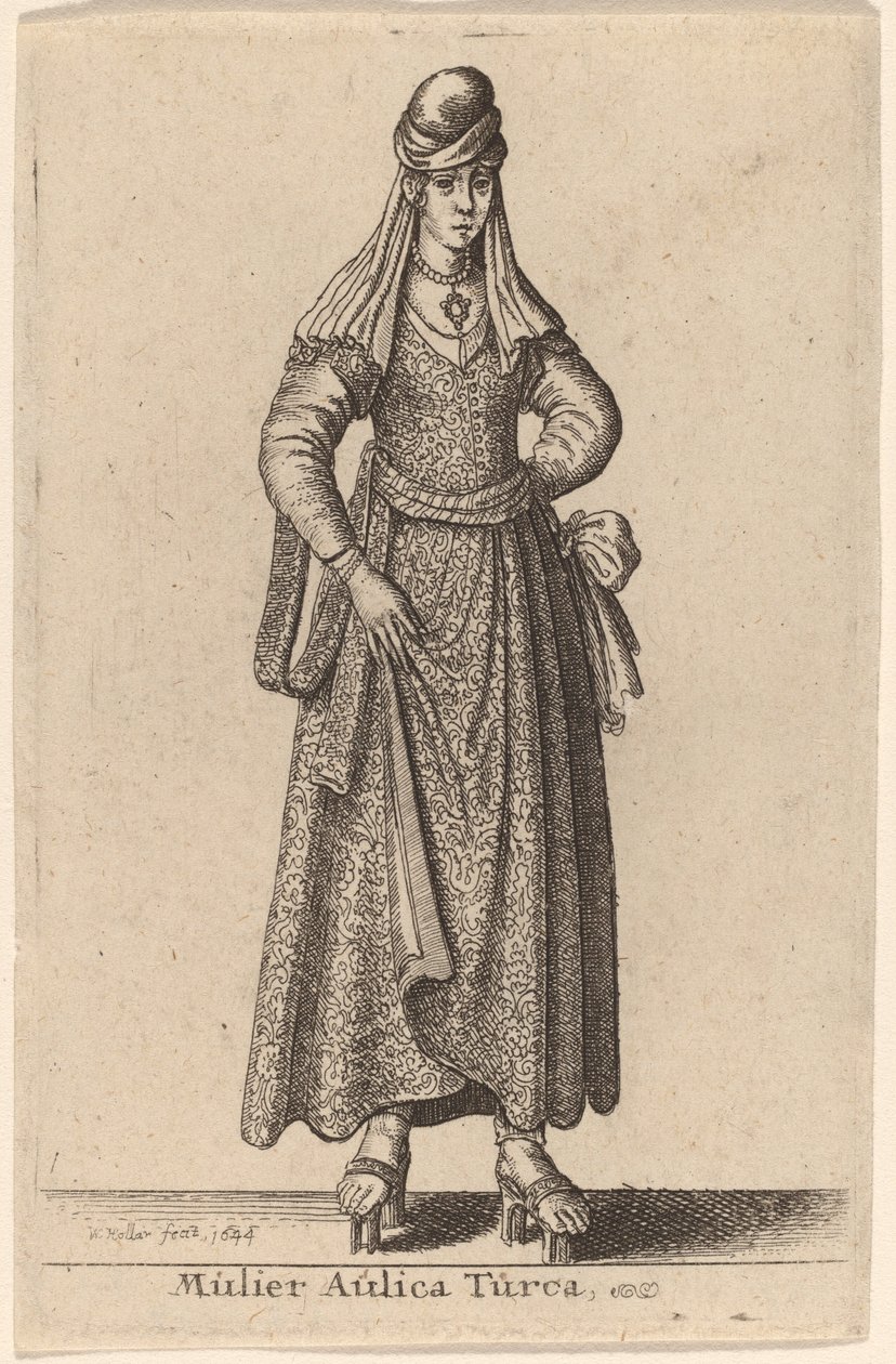 En turkisk hovkvinna av Wenceslaus Hollar