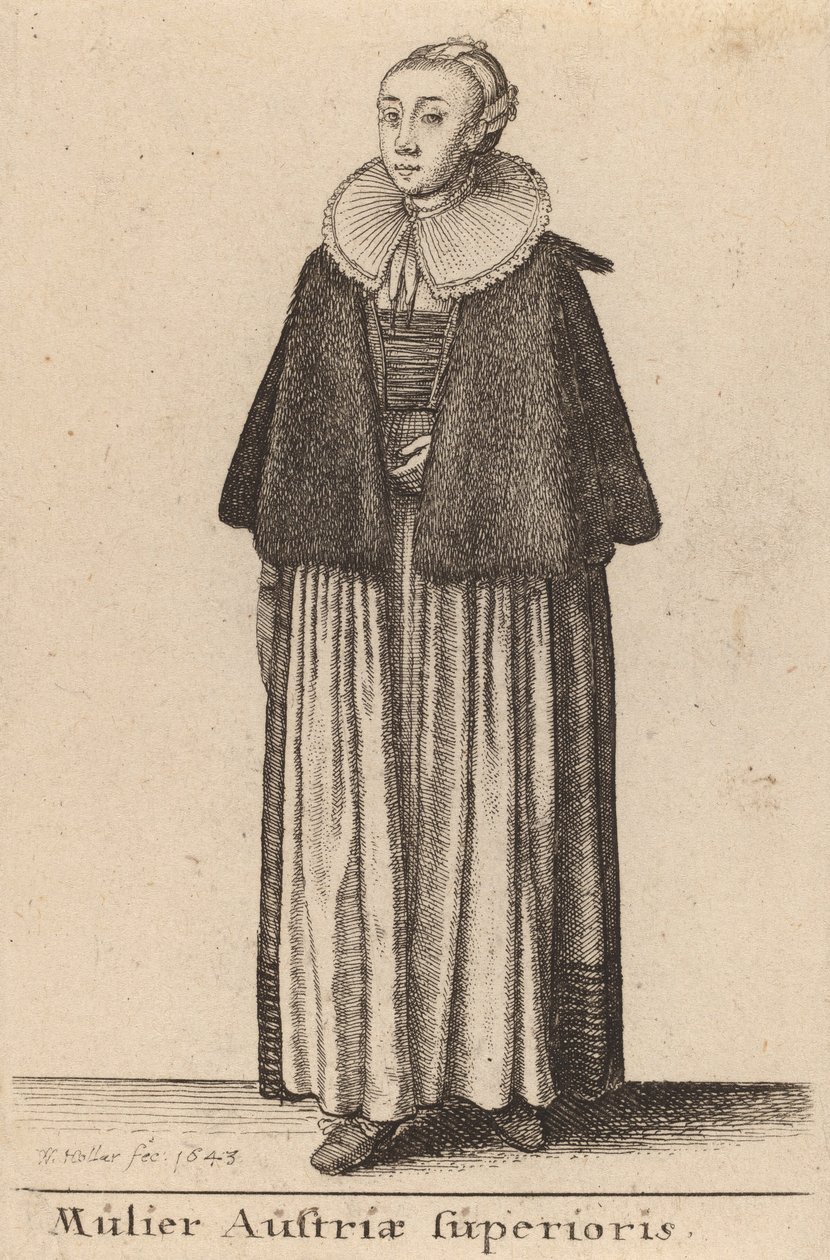 En kvinna från Oberösterreich, 1643. av Wenceslaus Hollar