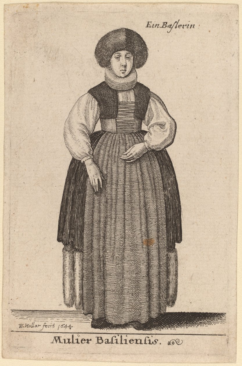 En kvinna från Basel av Wenceslaus Hollar