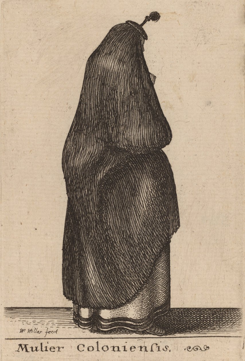 Kvinna från Köln. av Wenceslaus Hollar