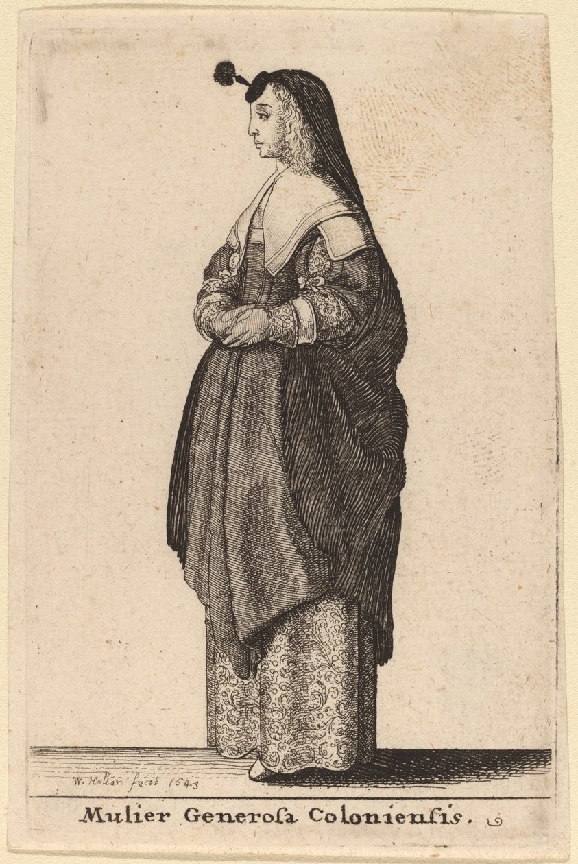 Den generösa kvinnan i Köln av Wenceslaus Hollar