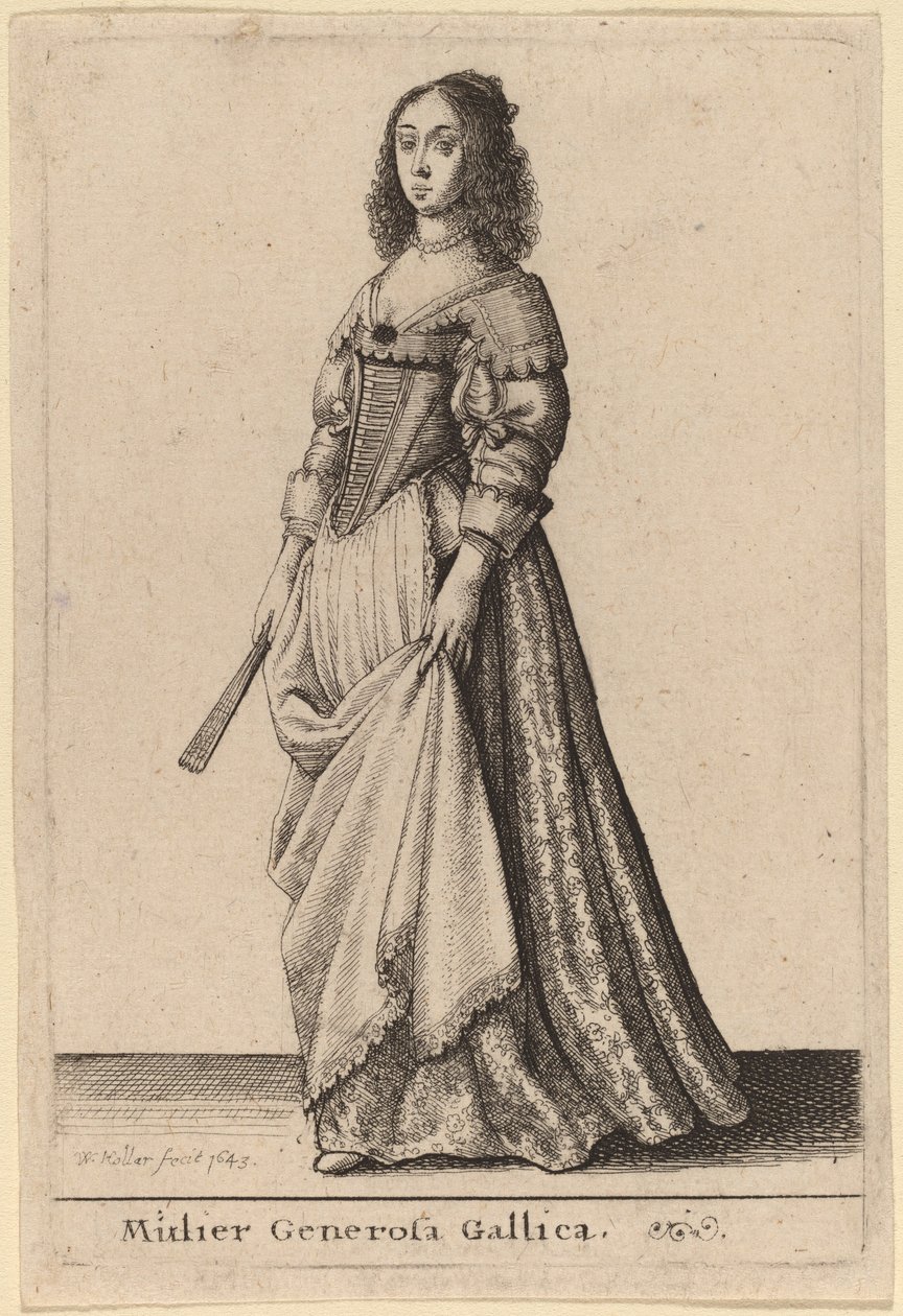 En generös fransk kvinna av Wenceslaus Hollar