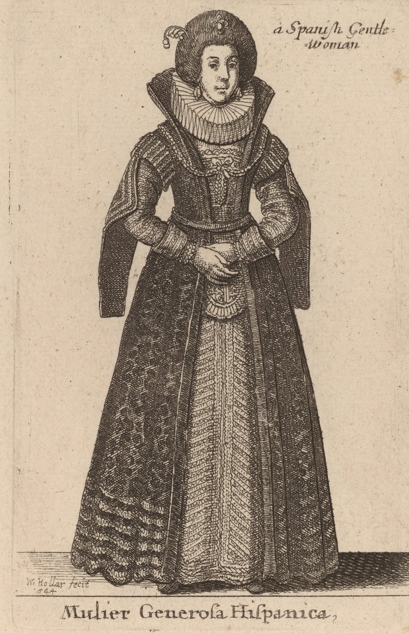 En spansk generös kvinna, 1644. av Wenceslaus Hollar