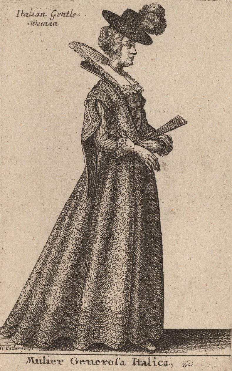 En generös italiensk kvinna av Wenceslaus Hollar