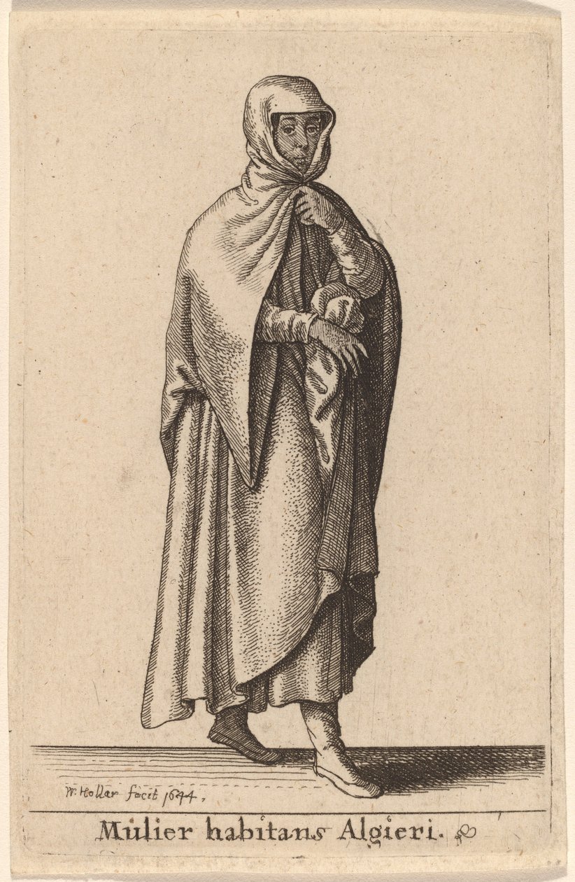 En kvinna som bor i Alger av Wenceslaus Hollar
