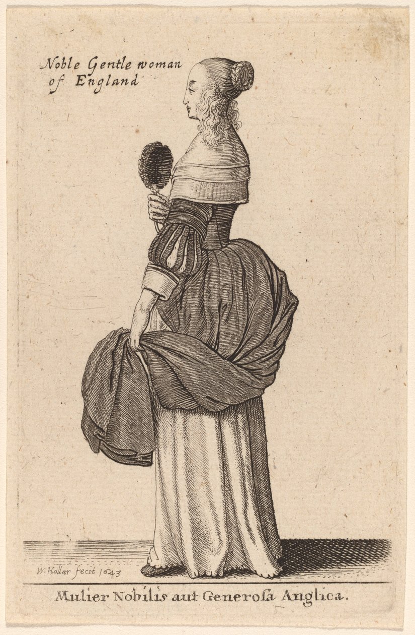 En ädel eller generös engelsk kvinna av Wenceslaus Hollar