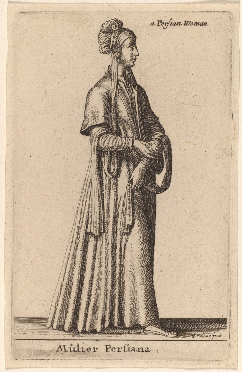 En persisk kvinna av Wenceslaus Hollar