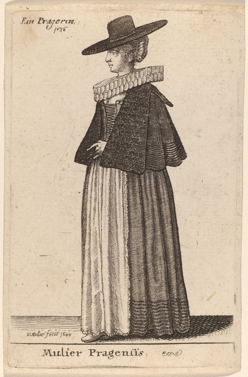 Kvinnan i Prag av Wenceslaus Hollar