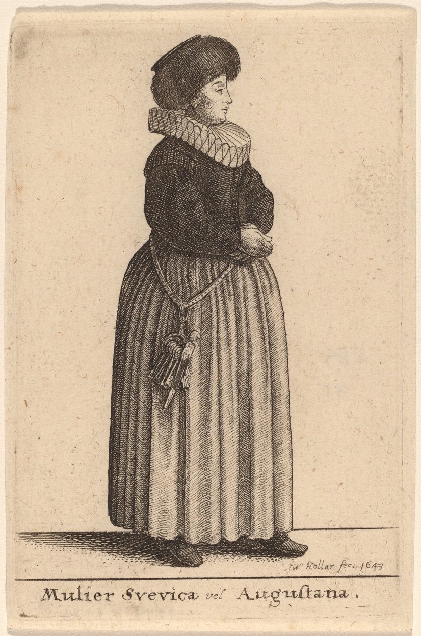 En svensk eller augustansk kvinna av Wenceslaus Hollar