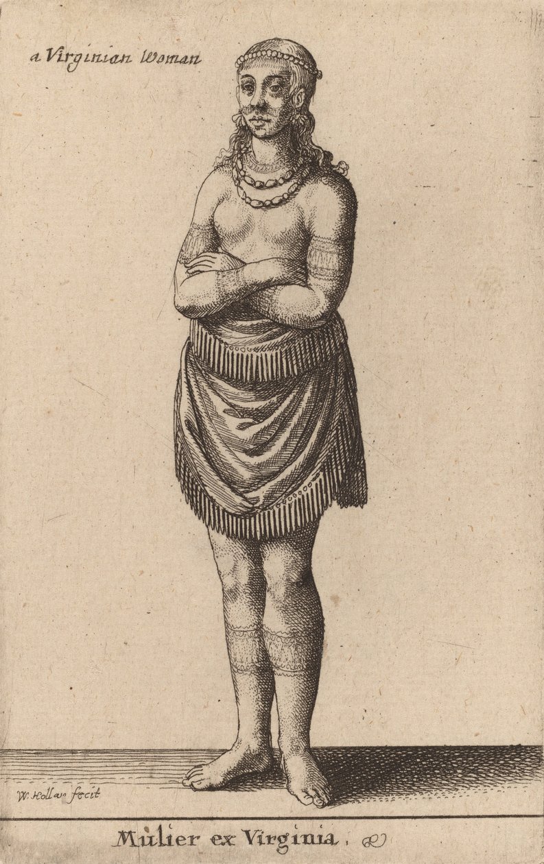 En kvinna från Virginia. av Wenceslaus Hollar