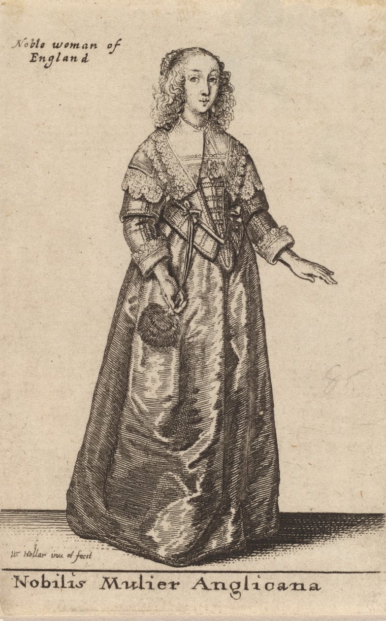 En ädel engelsk kvinna. av Wenceslaus Hollar