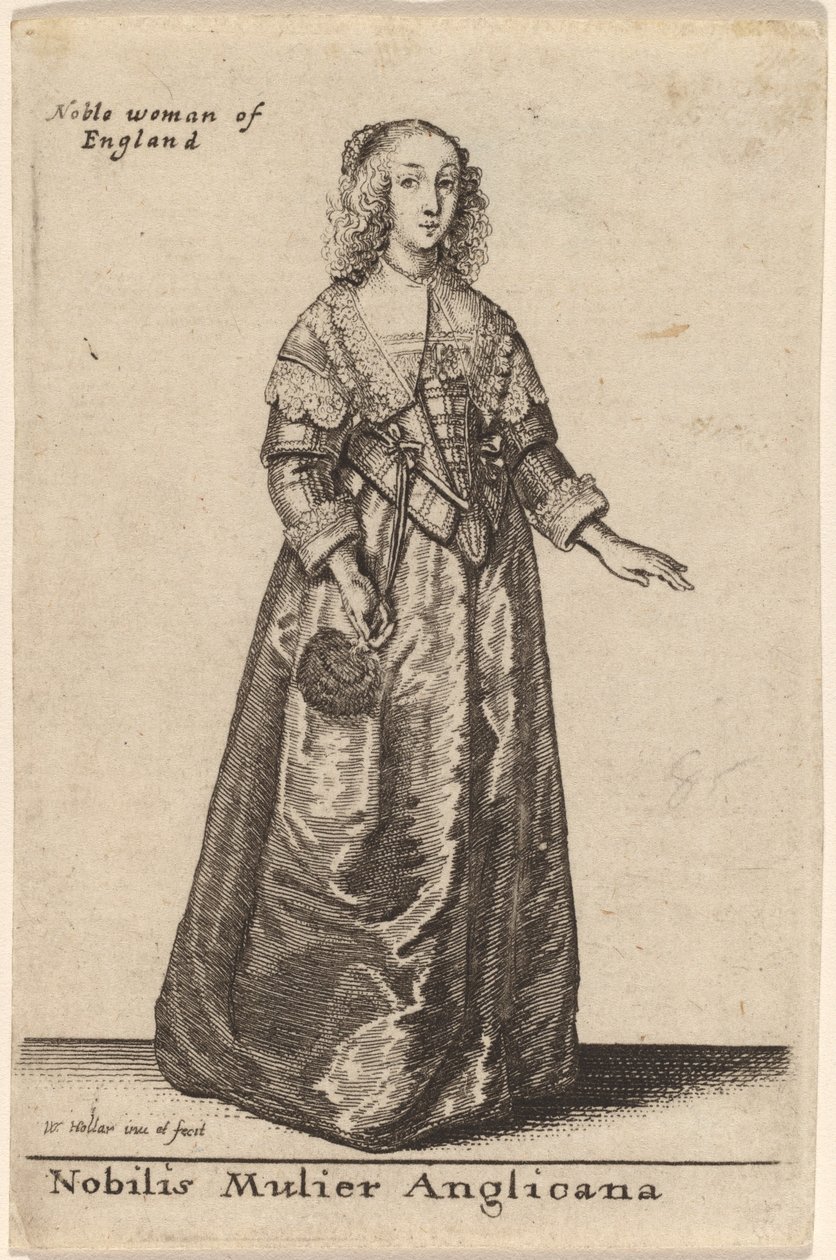 En ädel engelsk kvinna av Wenceslaus Hollar