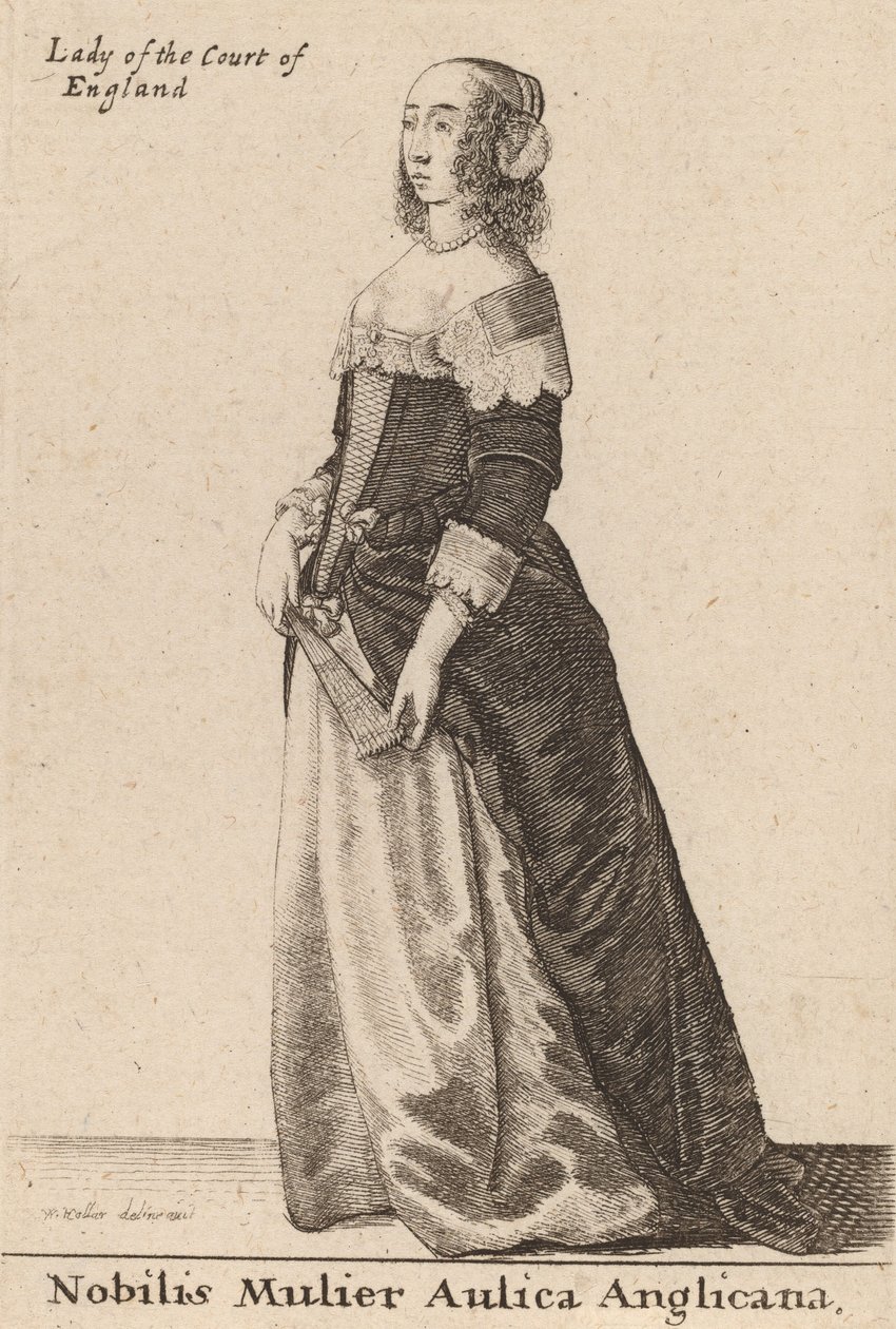 A Noble Lady of the English Court, 1643. av Wenceslaus Hollar
