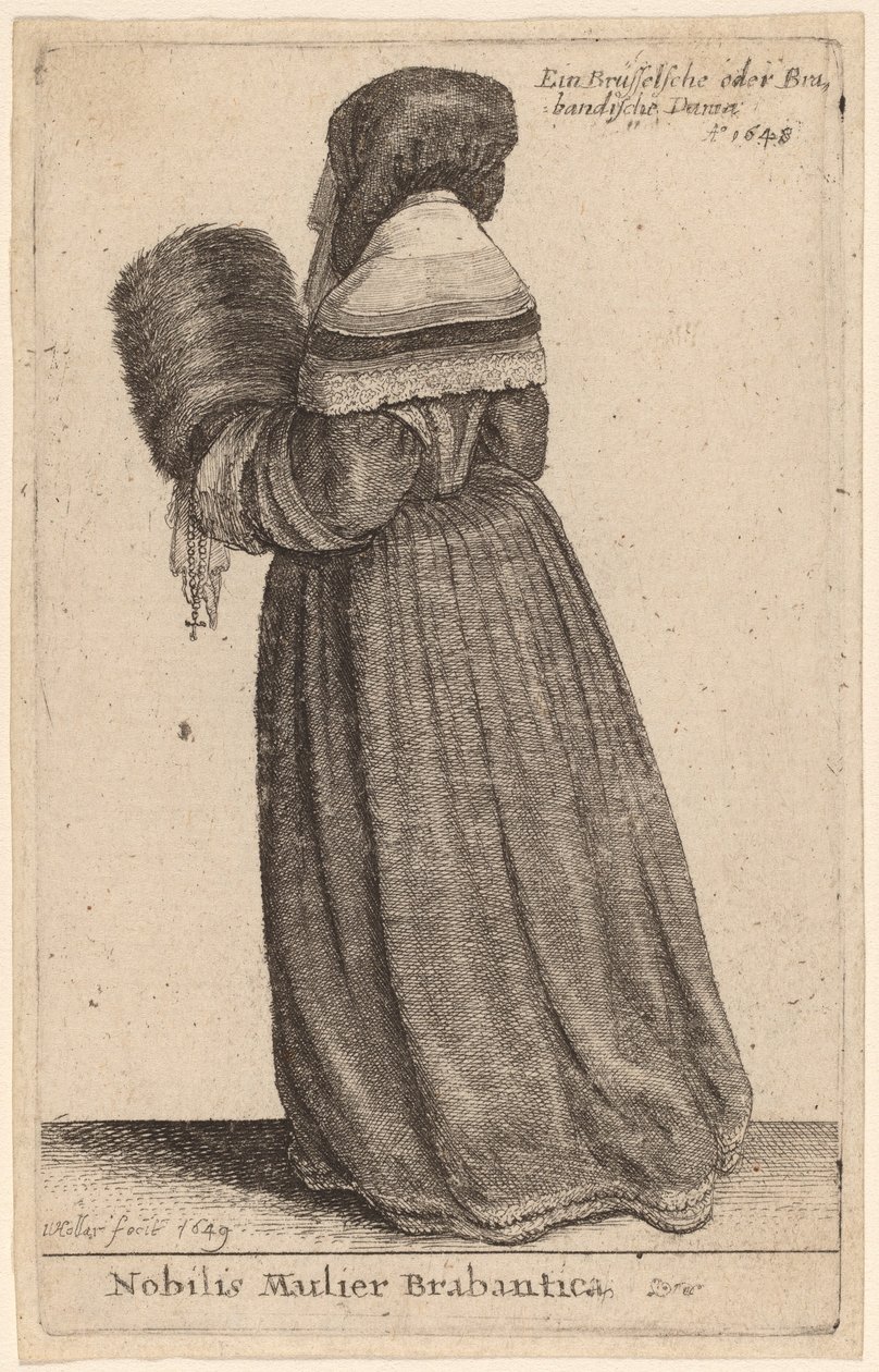 En ädel kvinna från Brabant av Wenceslaus Hollar