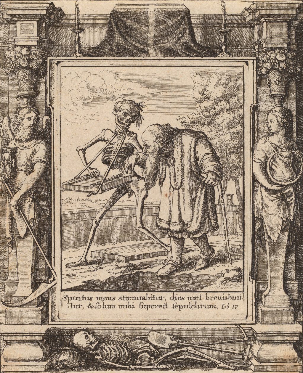 Gammal man, 1651. av Wenceslaus Hollar