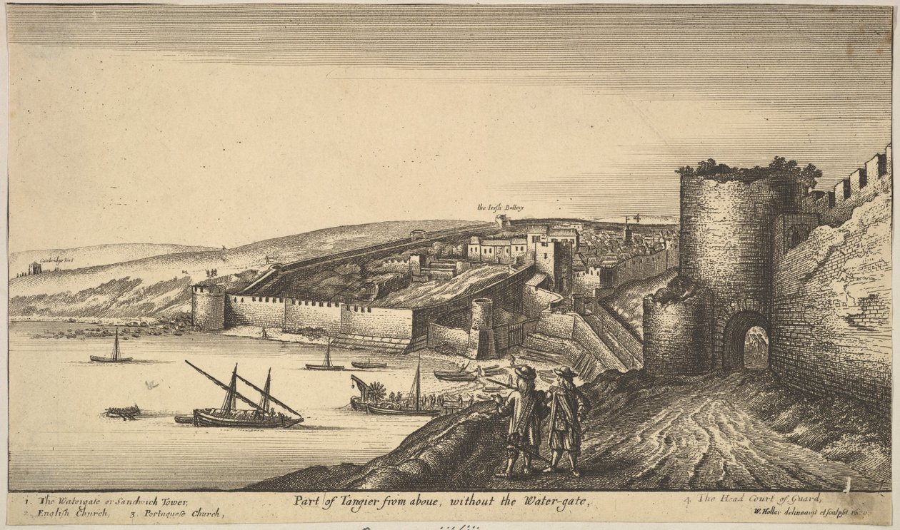 En del av Tanger från ovan, 1670. av Wenceslaus Hollar