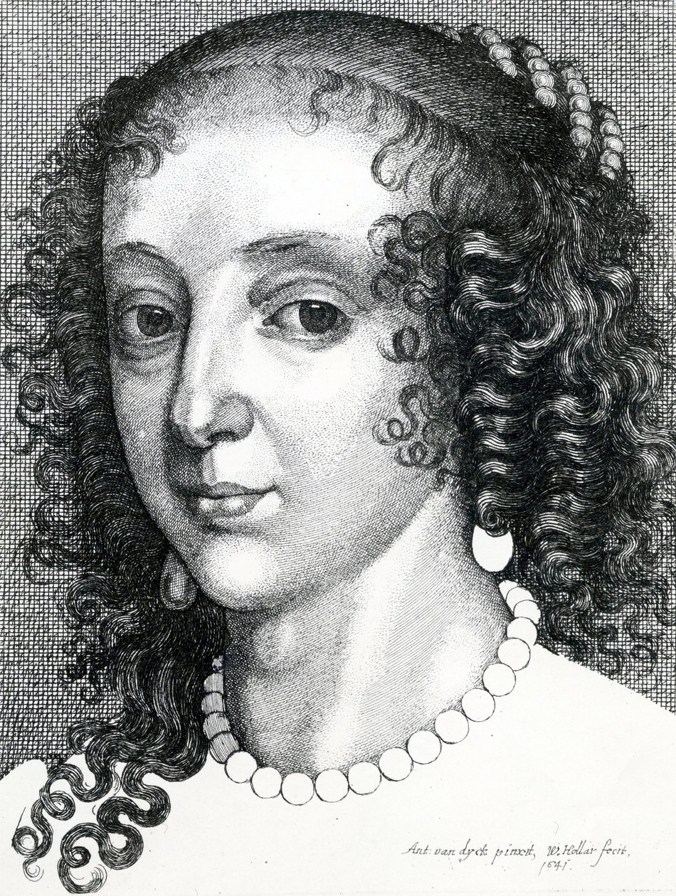 Drottning Henrietta Maria, 1641 av Wenceslaus Hollar
