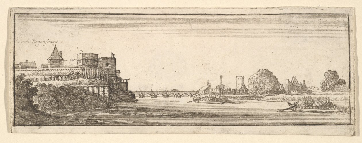 Regensburg, 1652-77. av Wenceslaus Hollar