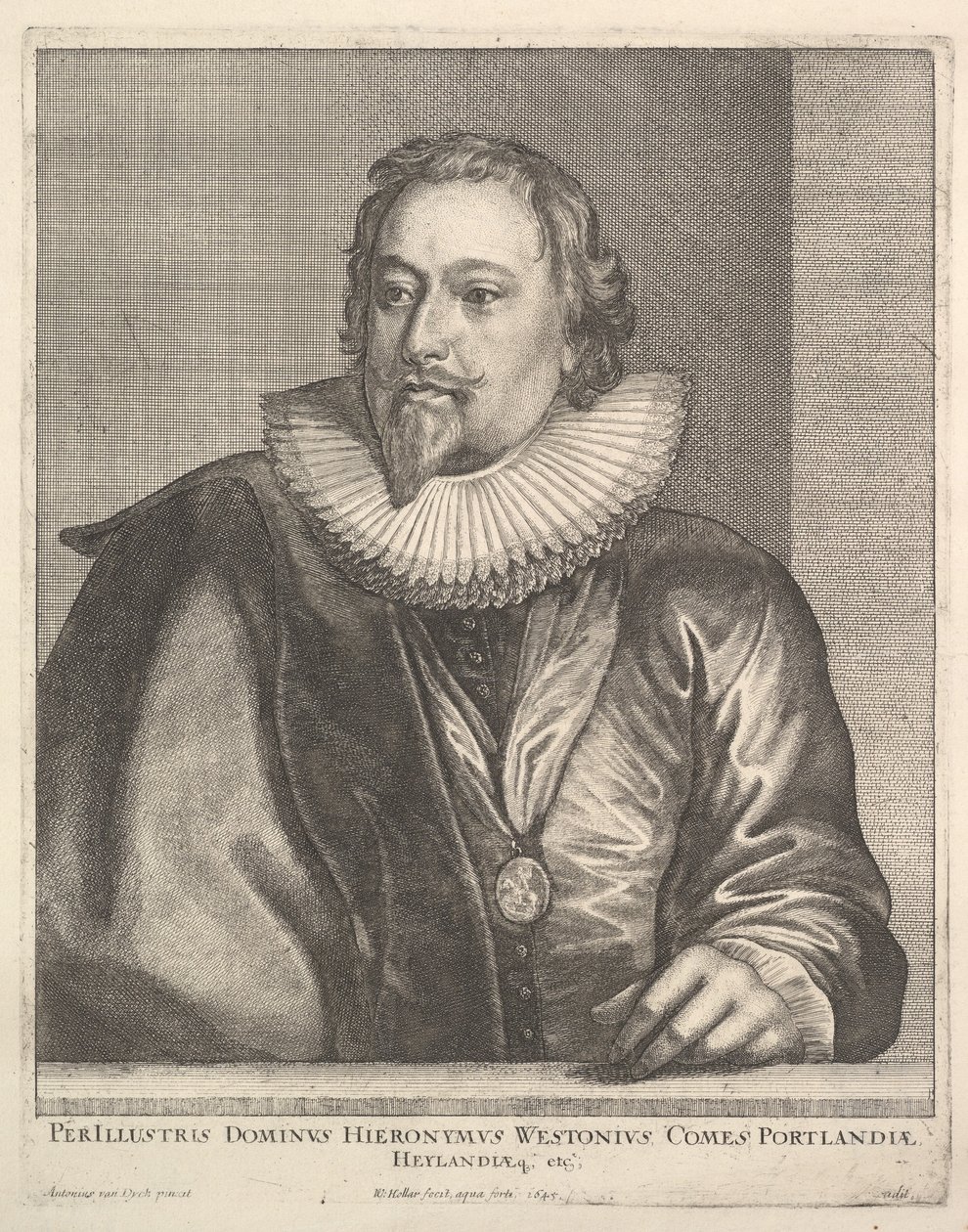 Richard Weston, Earl of Portland, 1645. av Wenceslaus Hollar
