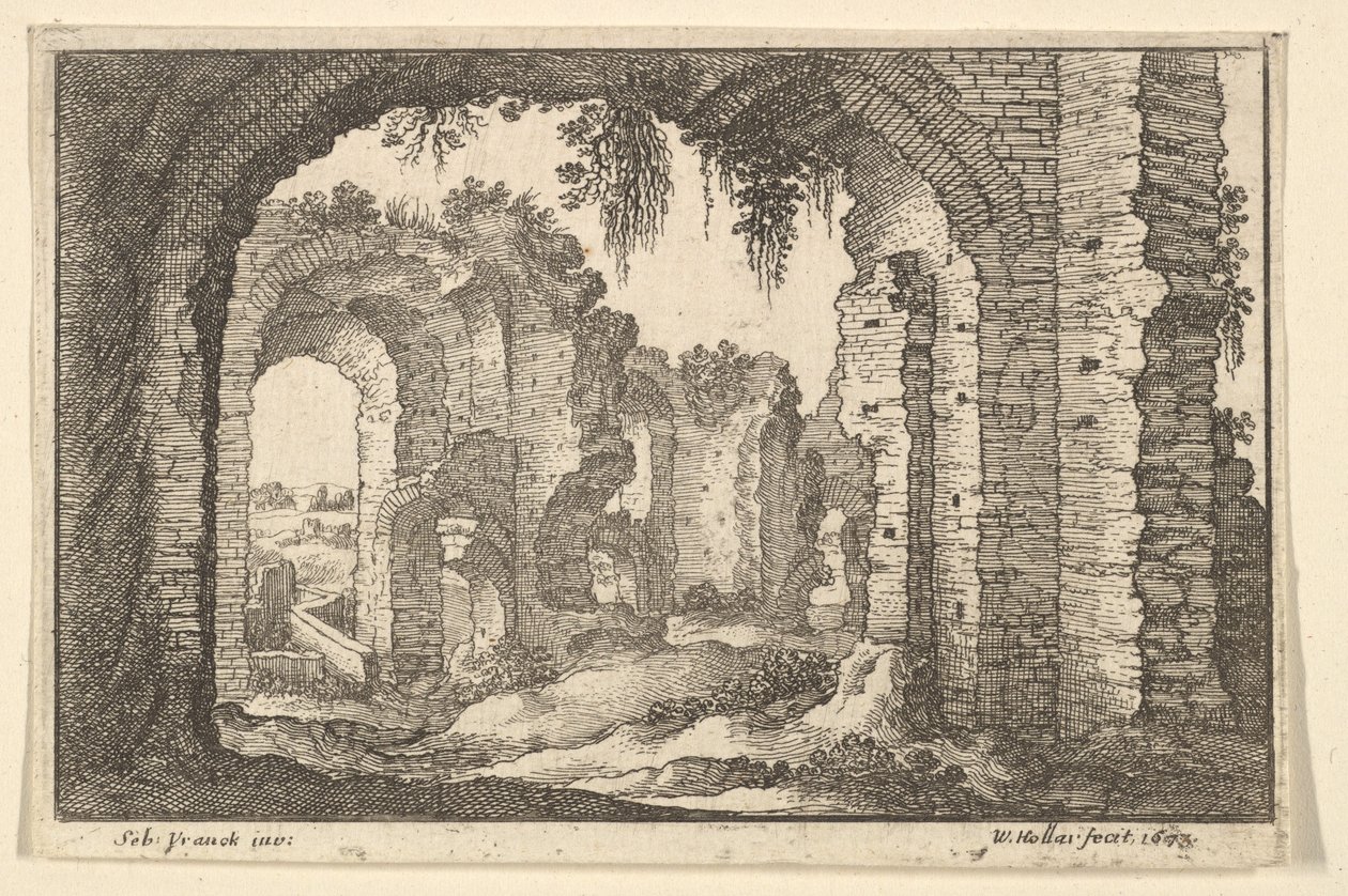 Romerska ruiner, 1673. av Wenceslaus Hollar